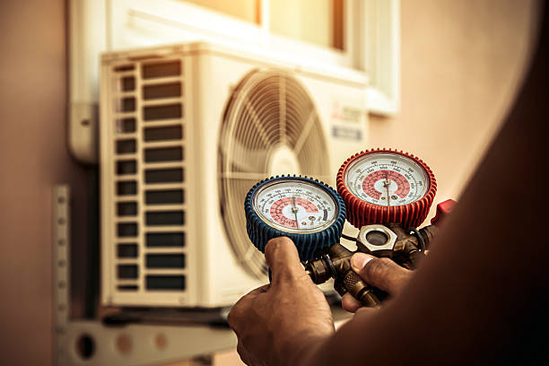 Professional Hvac technician working in Stevens, PA